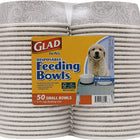 for Pets Disposable Feeding Bowls | Small Dog Feeding Bowls in Gray Pattern | 1.75 Cup Size - Great for Dry, Wet Dog Food or Water (Pack of 1)